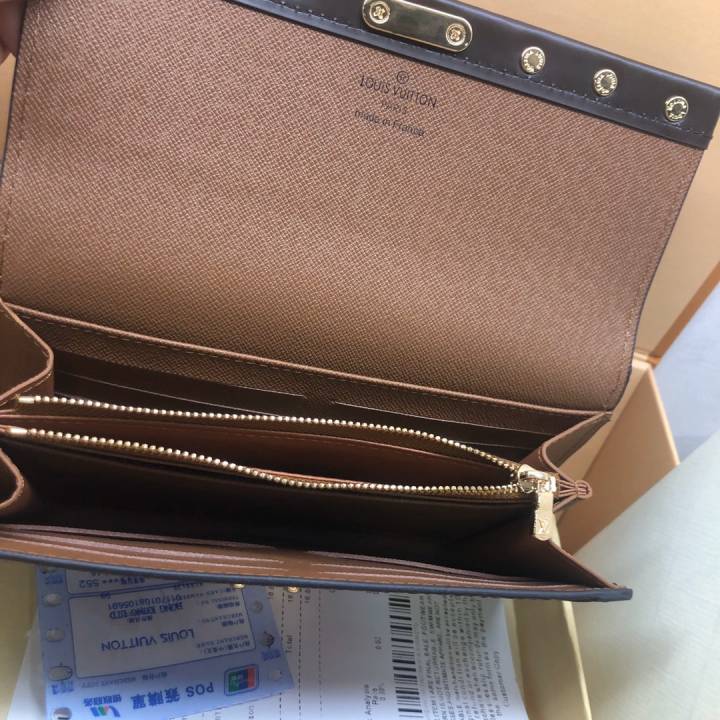 [TOP] Louis Vuitton LV Folding Long Wallet  20×10×2CM-Brown