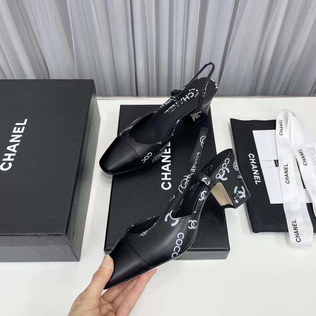 [TOP] CHANEL Pump Sling Back Black - 4 Colour