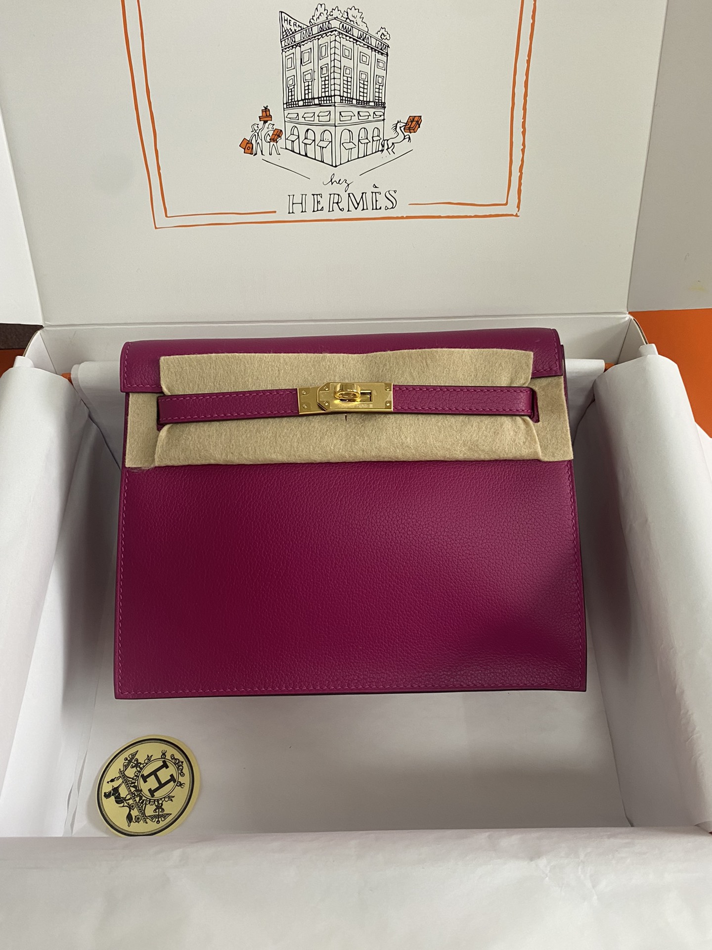 [Top] HERMES Kelly danse II  Calfskin 22cm - 20 Colors