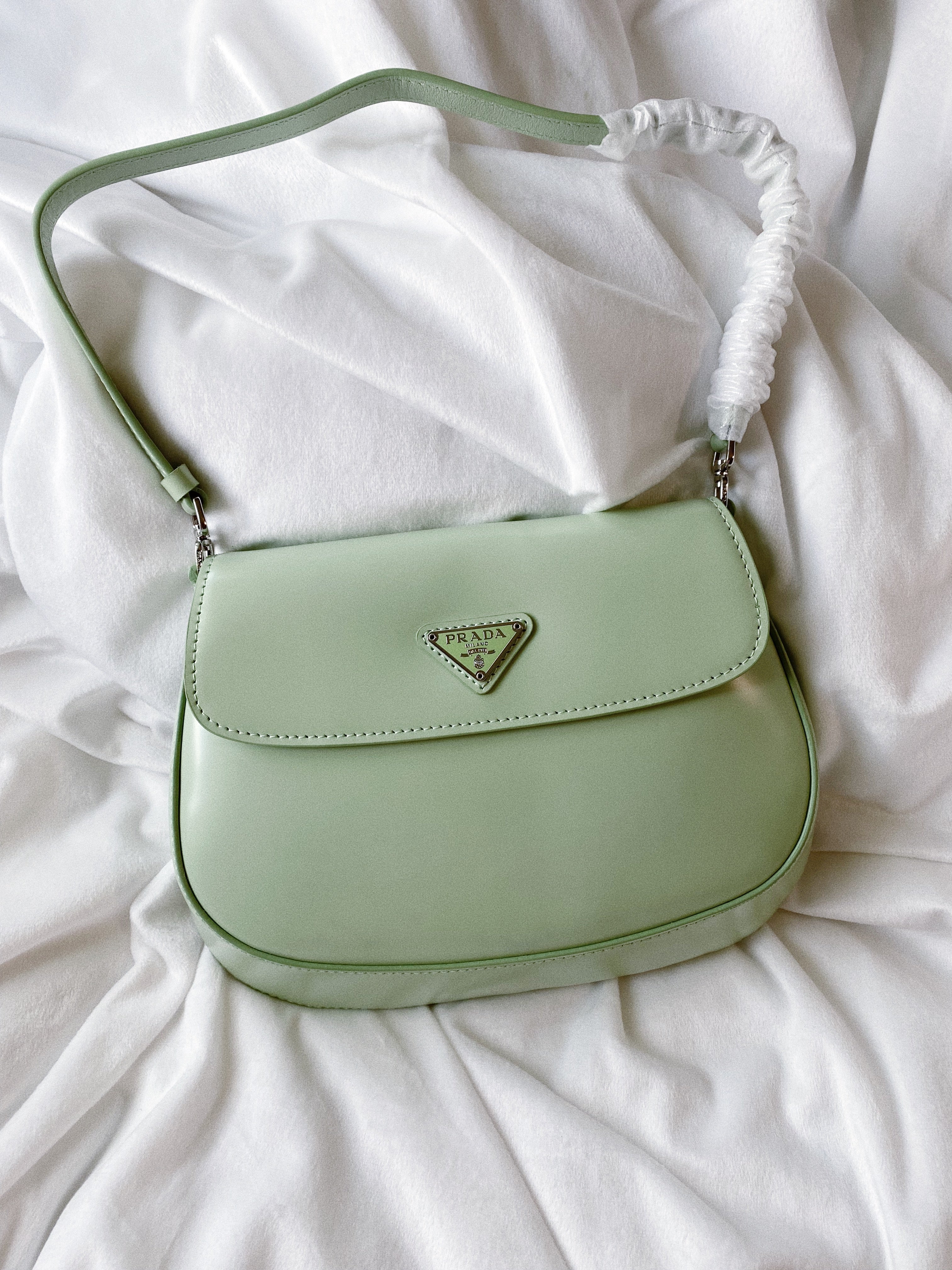[TOP] PRADA Cleo Bag Brushed Leather - Green