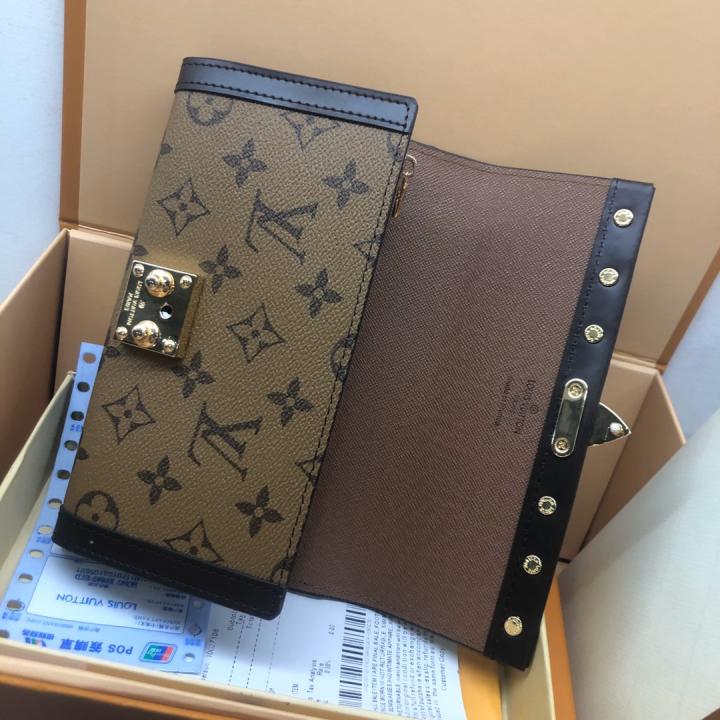 [TOP] Louis Vuitton LV Folding Long Wallet  20×10×2CM-Brown