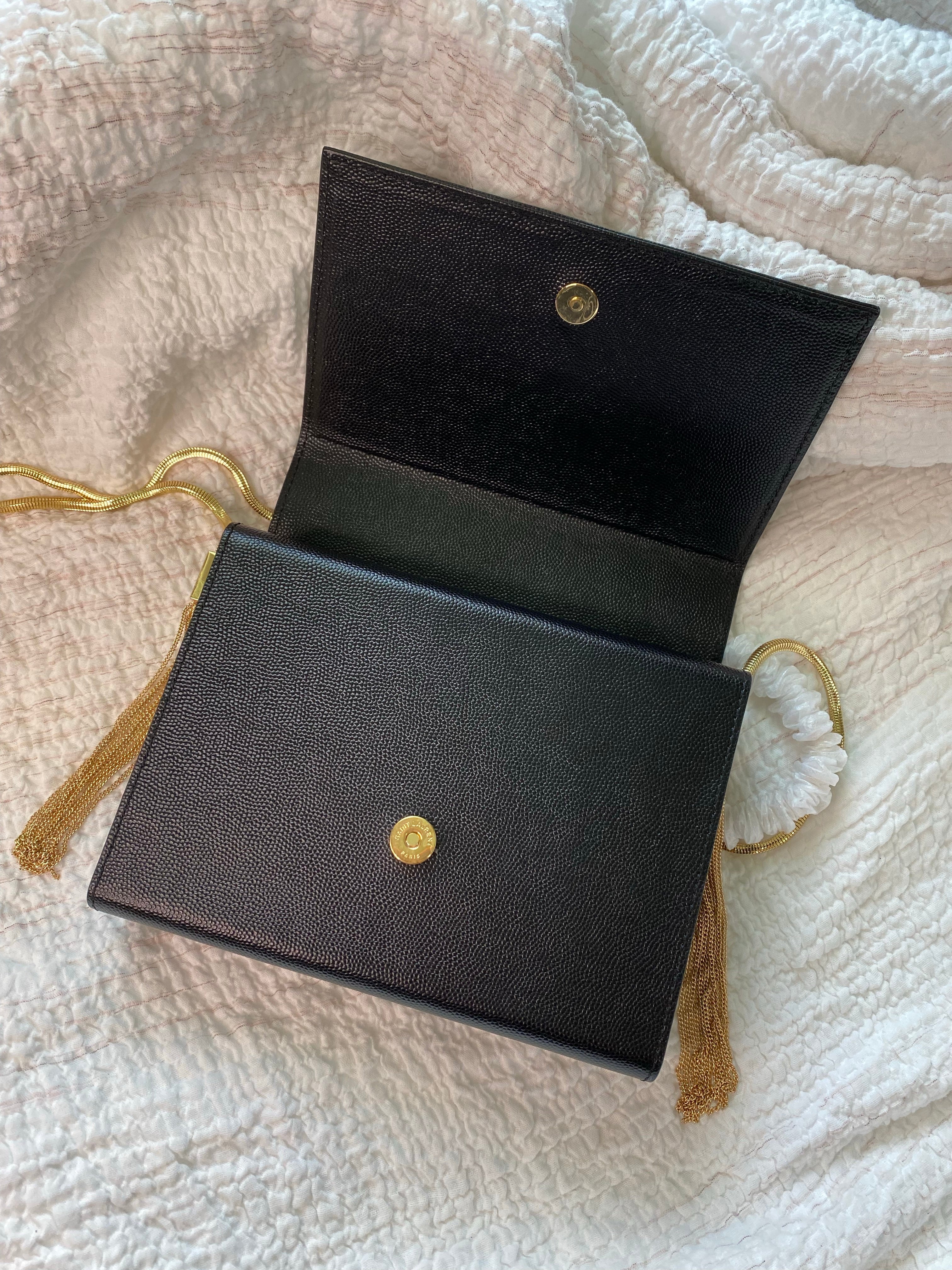 [TOP] Yves Saint Laurent YSL Monogram Kate Box Bag - Black