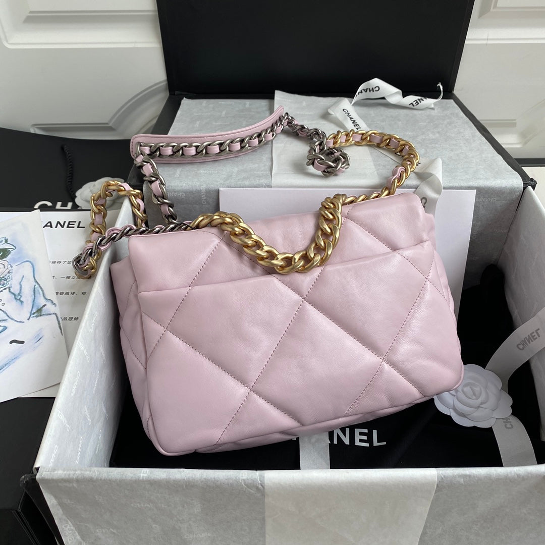 [TOP] CHANEL 19 Bag Lambskin Small 26cm - Light Pink
