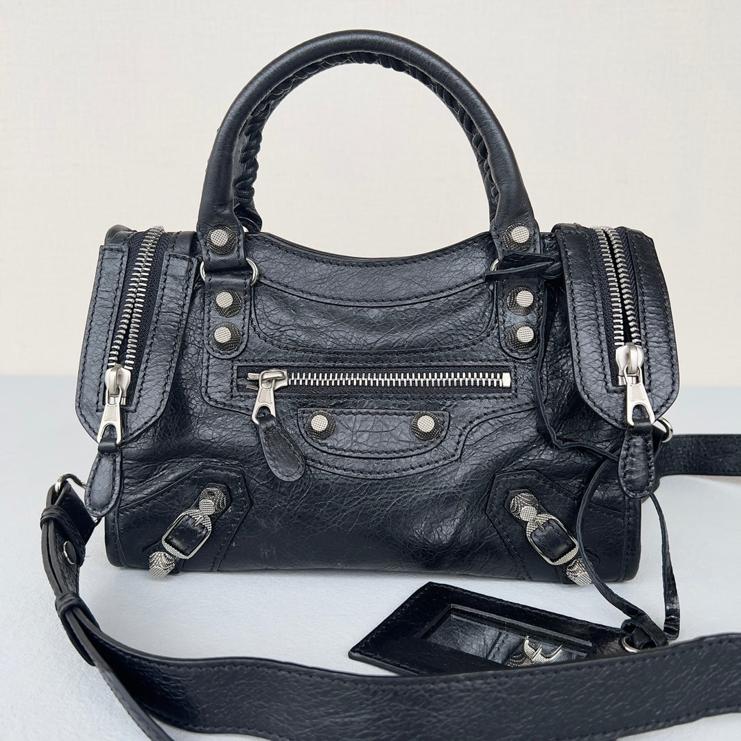 [TOP] BALENCIAGA Classic Small City Bag Giant 12 Hardware - Black w SHW