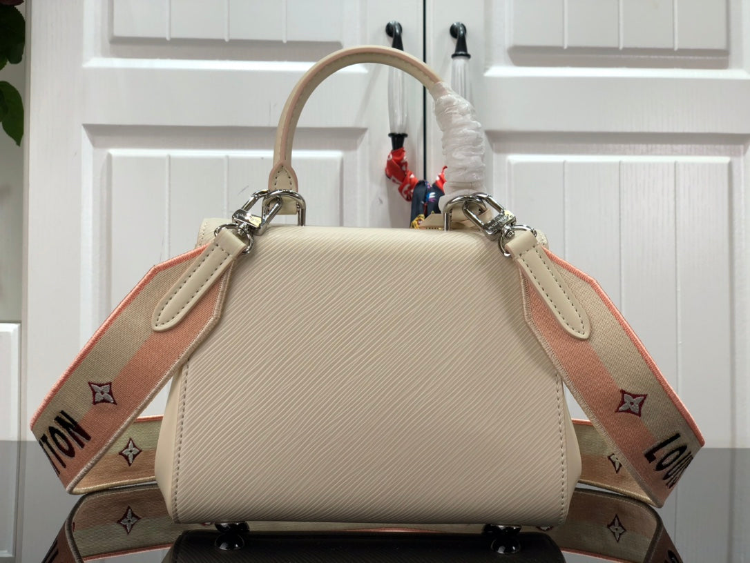 [TOP] Louis Vuitton LV  Cluny Epi Leather 20 x 16 x 7.5 cm- Creamy White