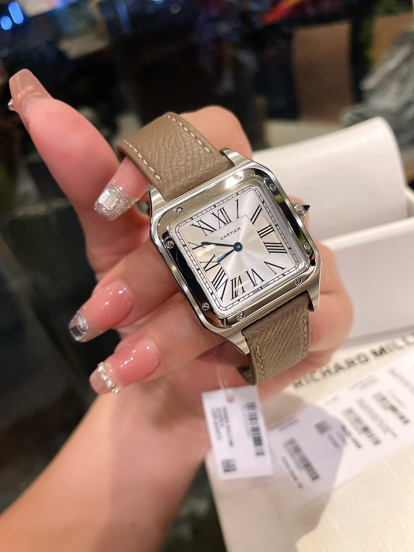 [TOP] Cartier Santos - Dumont Lady Watch Leather