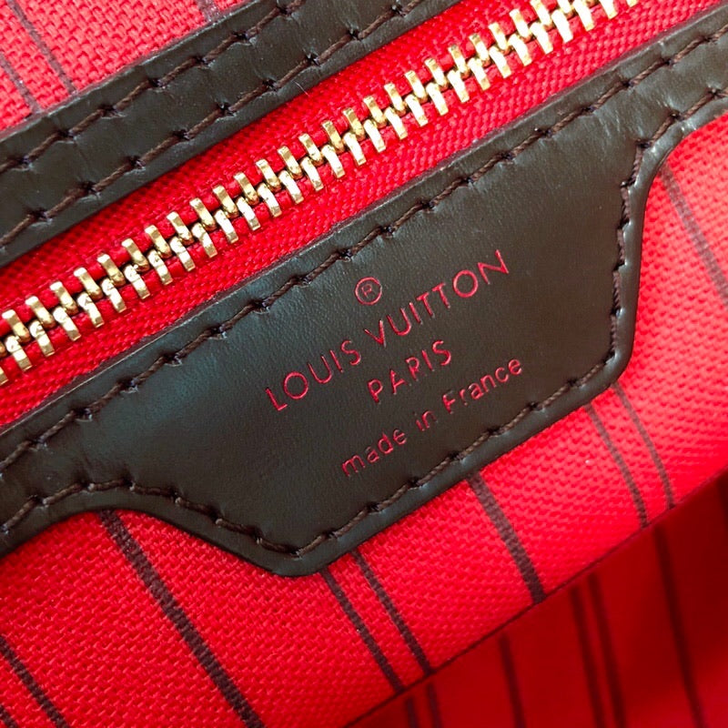 [TOP] Louis Vuitton LV  Neverfull MM Bag 32x17x28cm - Red