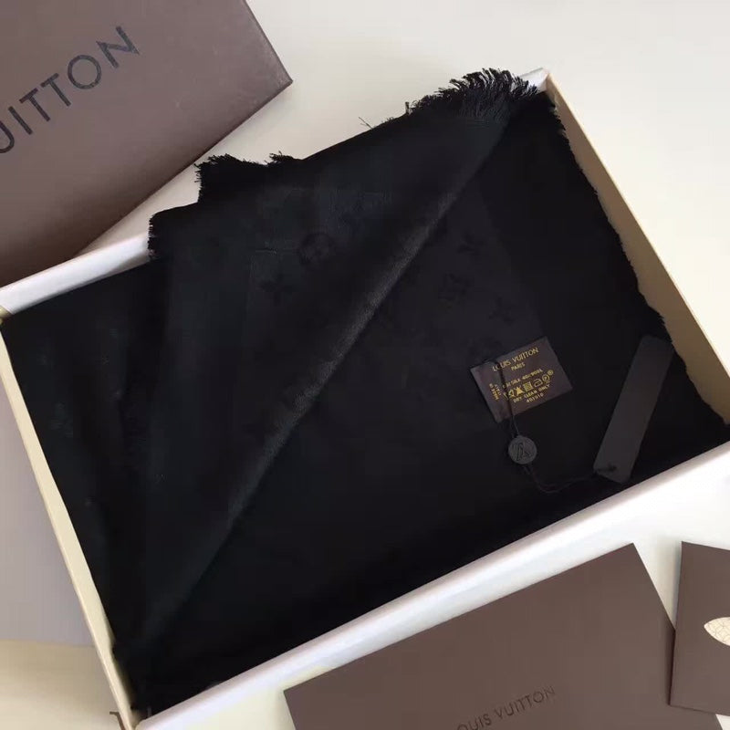 [TOP] Louis Vuitton LV L*V Big Square Scarf - Black