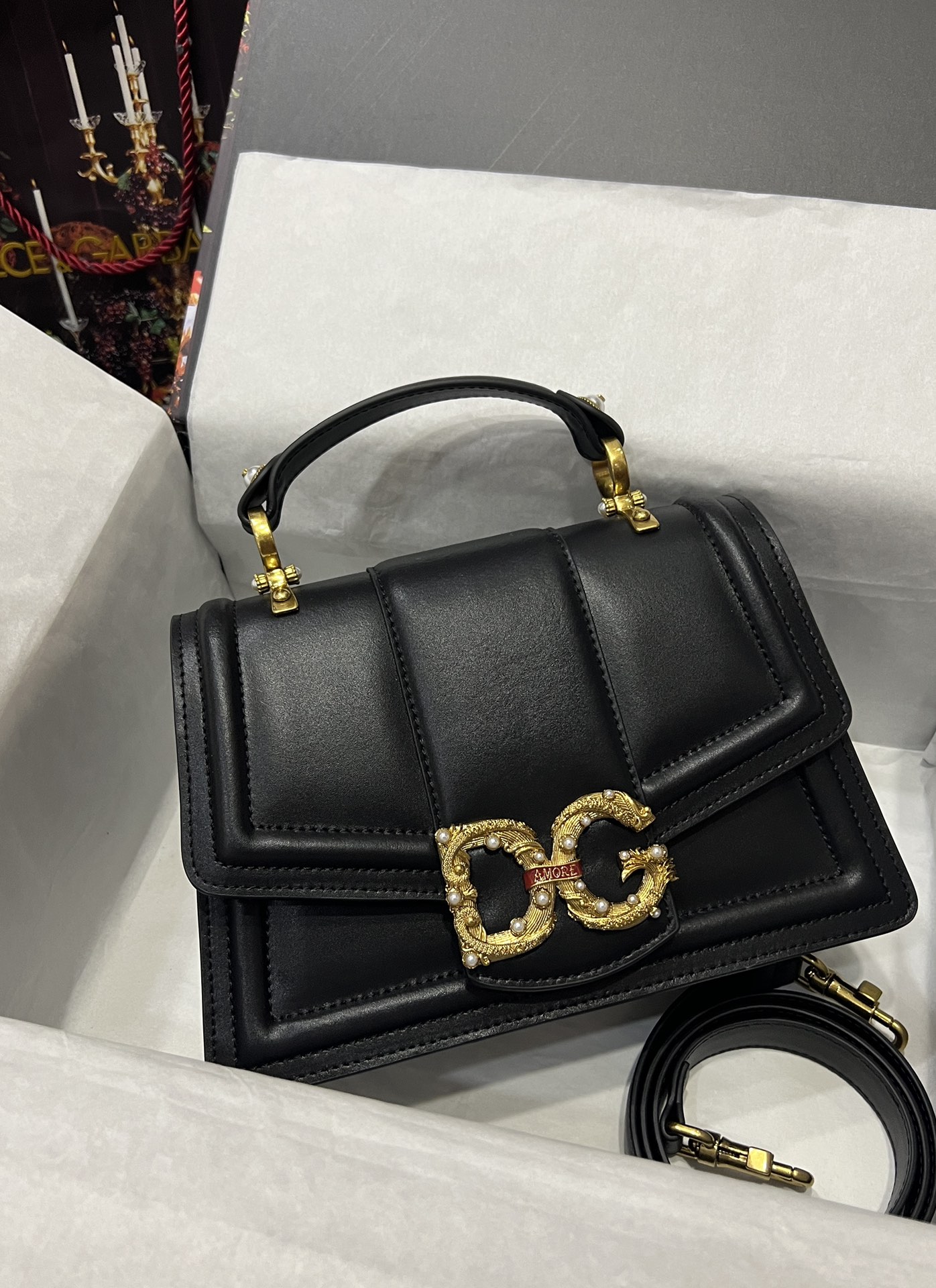 [TOP] Dolce & Gabbana D&G Nappa Leather DG Girls Handbag 27*18*8cm - 6 Color