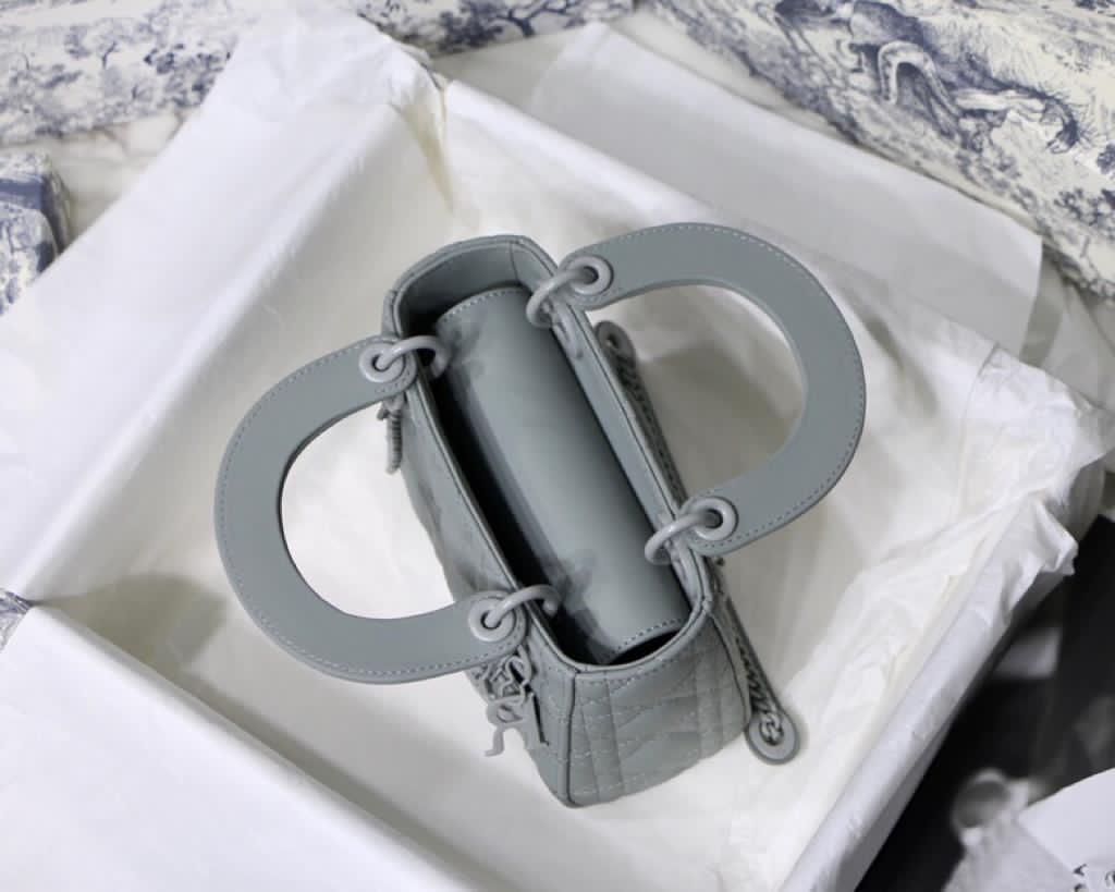 [TOP] Christian Dior Lady Christian Dior Bag Matte Mini - Grey