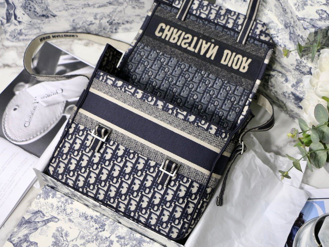 [TOP] Christian Dior Camp Oblique Bag Medium - Deep Blue