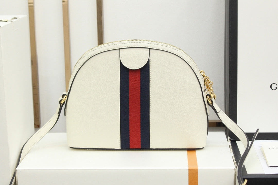 [TOP] GUCCI G*G Ophidia Messenger Bag - White