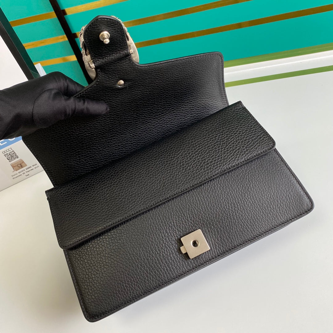 [TOP] GUCCI Dionysus Crystal-embellished Shoulder Bag Small - Black