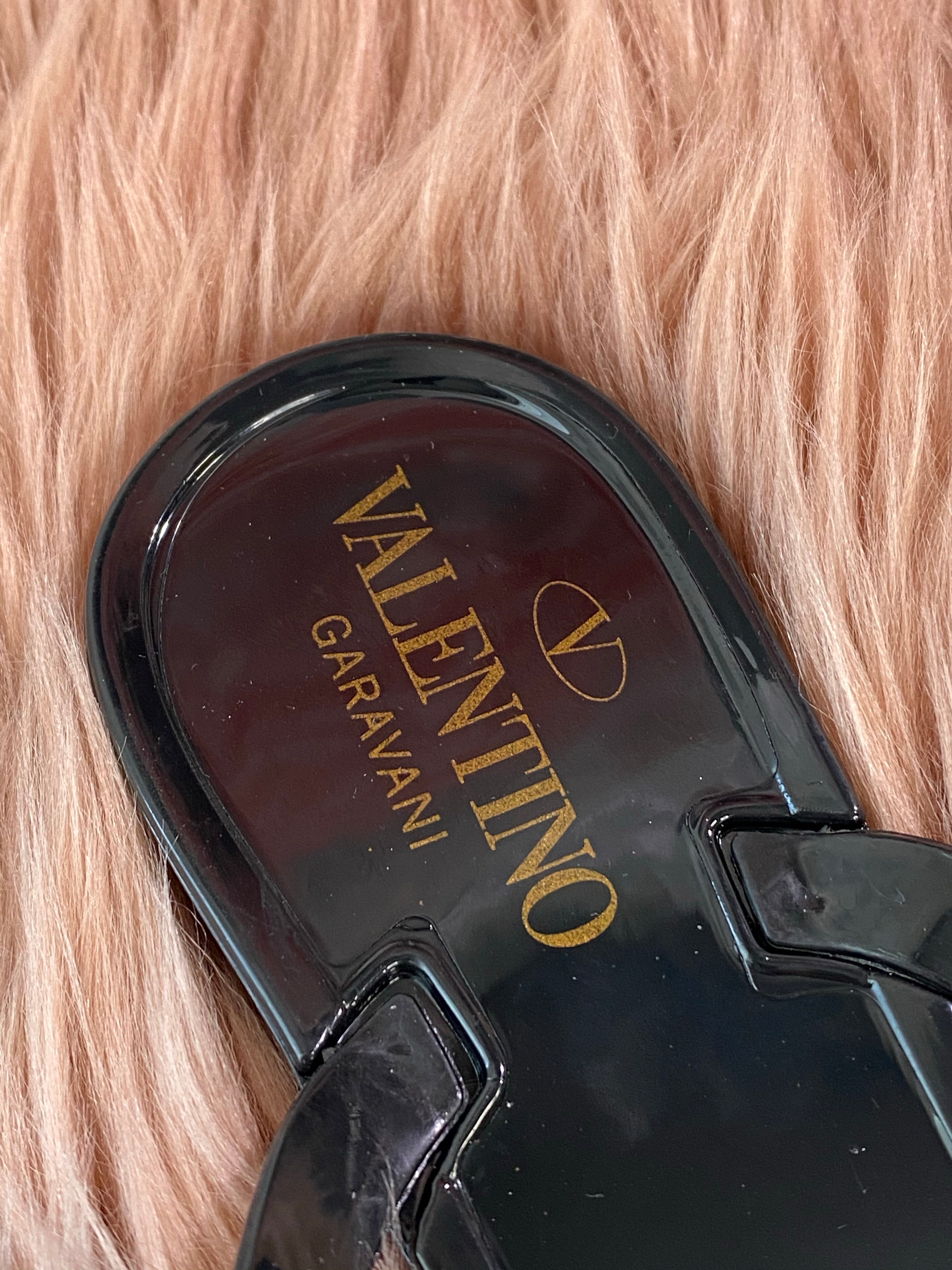 [TOP] VALENTINO Jelly Thong Sandals Studs - Black