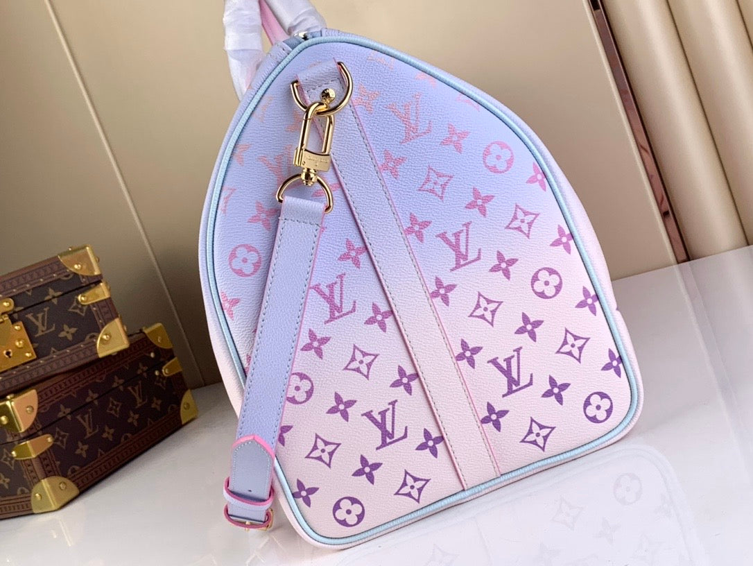 [TOP] Louis Vuitton LV Keepall 45 Sunrise Pastel-Pink