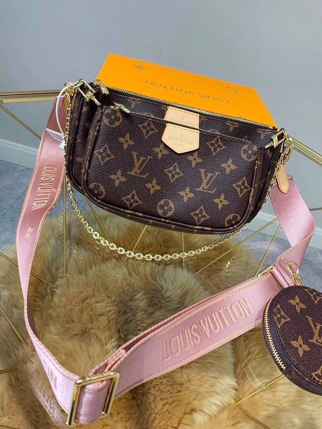 [TOP] Louis Vuitton LV LV Multi Pochette Accessoires Monogram - PINK