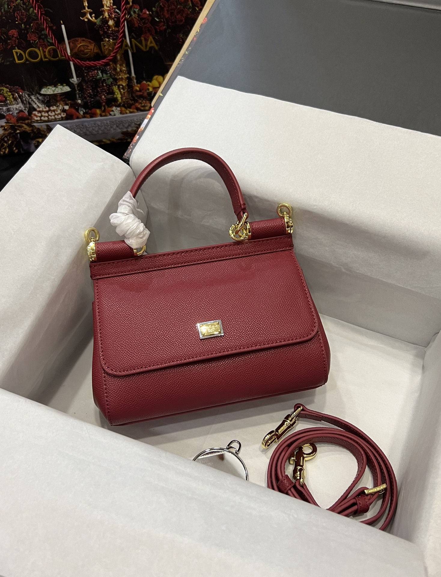 [TOP] Dolce & Gabbana D&G Leather Handbag 20×17×7 -  7 Color