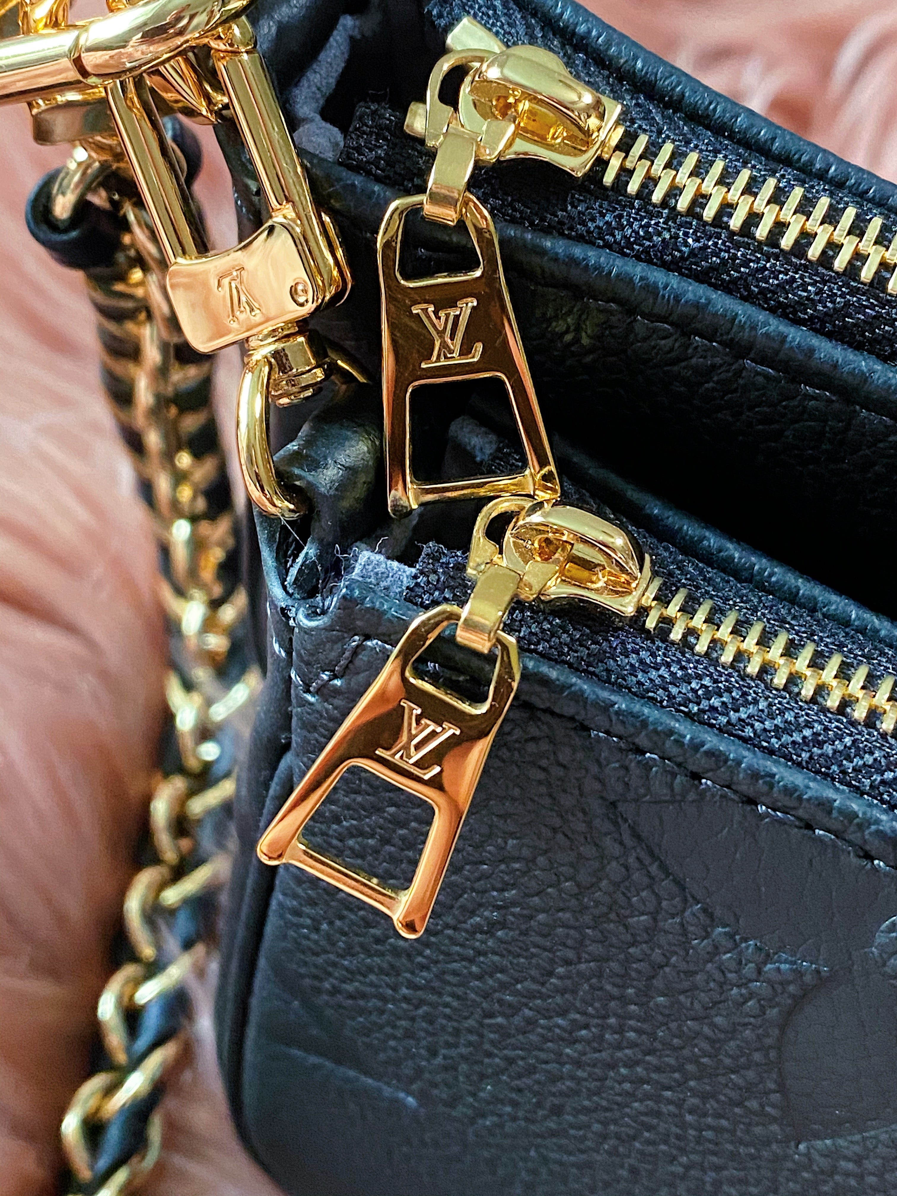 [TOP] Louis Vuitton LV £V Empreinte Multi Pochette 21X12X3cmv - Black