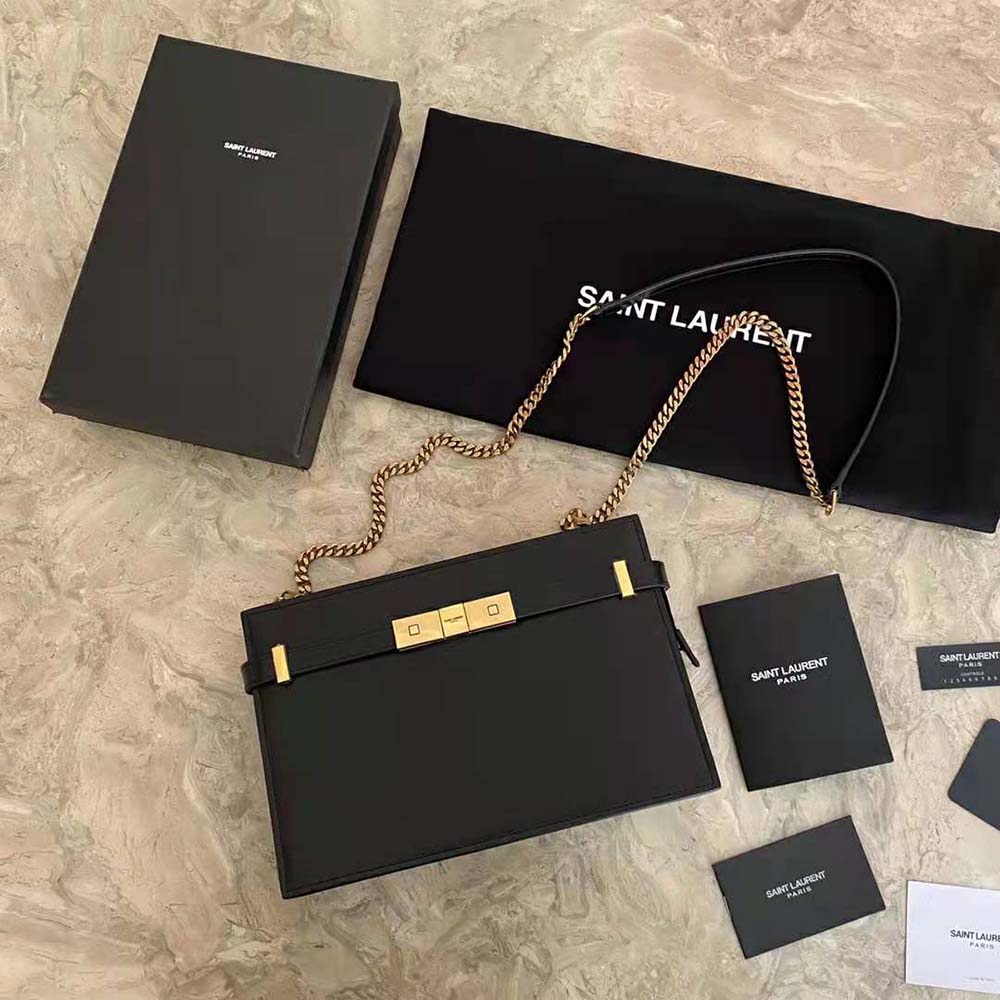 [TOP] Yves Saint Laurent YSL Manhattan New Pouch - Black