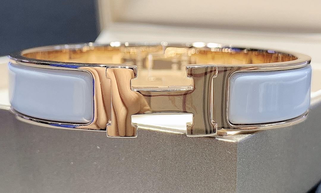 [TOP] HERMES H Bracelet - White