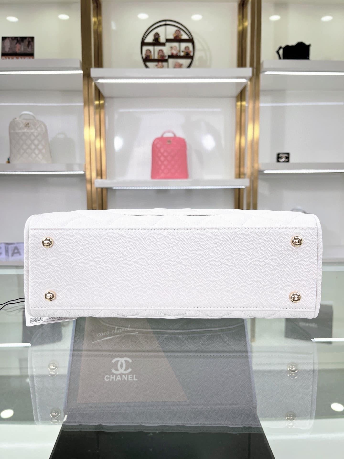 [TOP] CHANEL Bowler Mini Bag - White