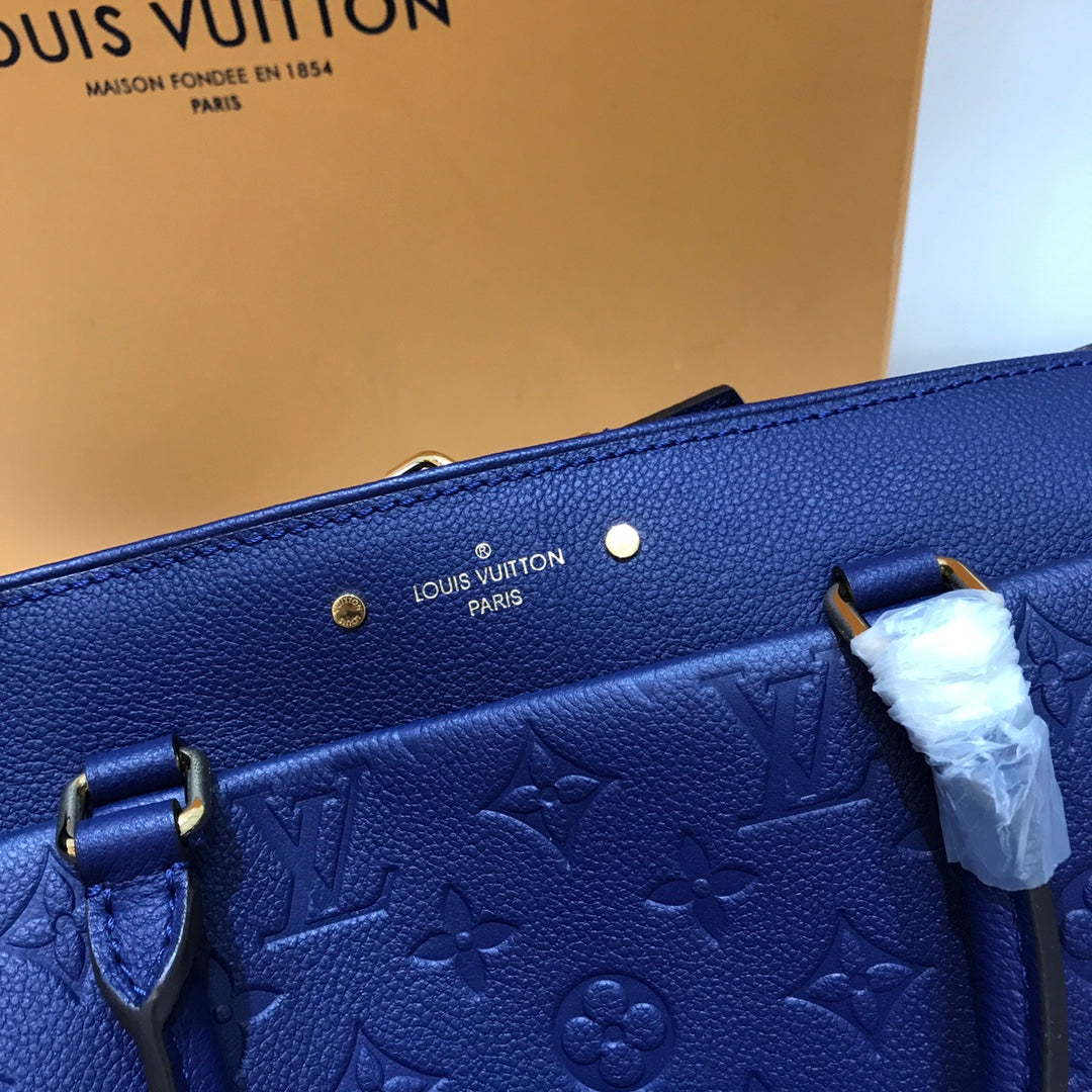 [TOP] Louis Vuitton LV L*V Speedy 30 Empreinte Leather - Dark Blue