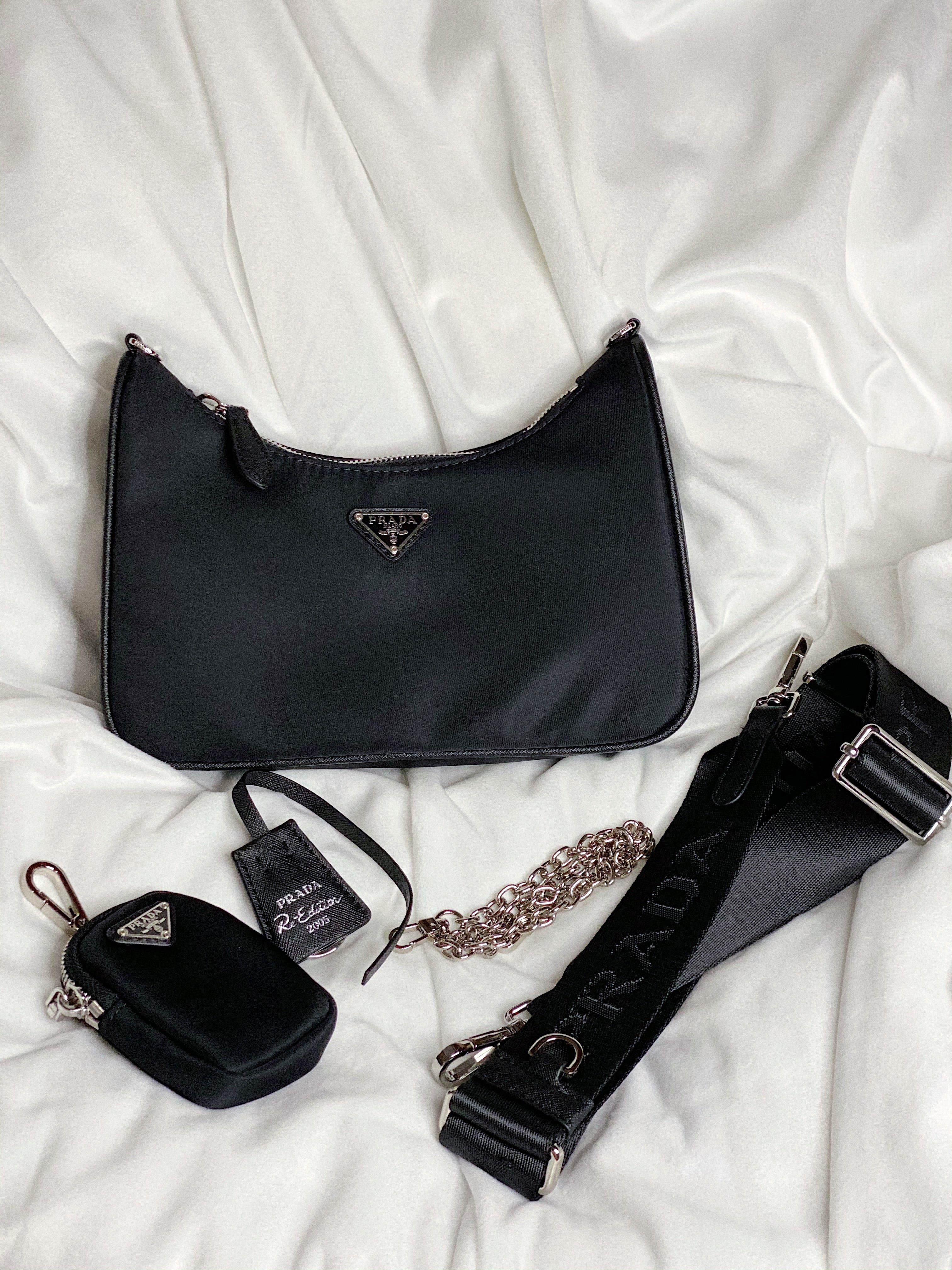 [TOP] PRADA Re-Edition Casual Style Saffiano Nylon 2WAY 3WAY Chain Plain