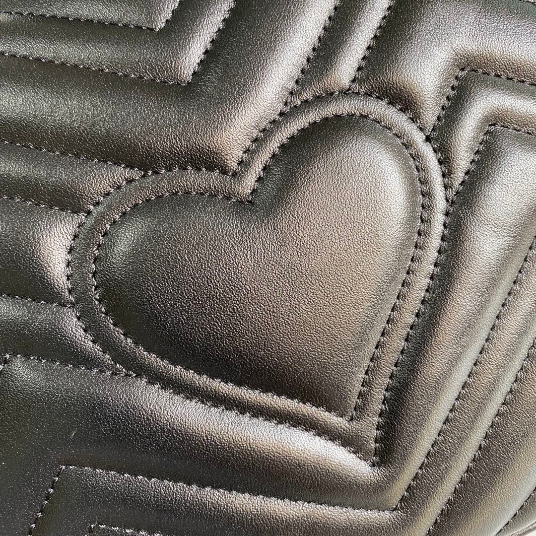 [TOP] GUCCI Marmont Top Handle Bag - Black w GHW