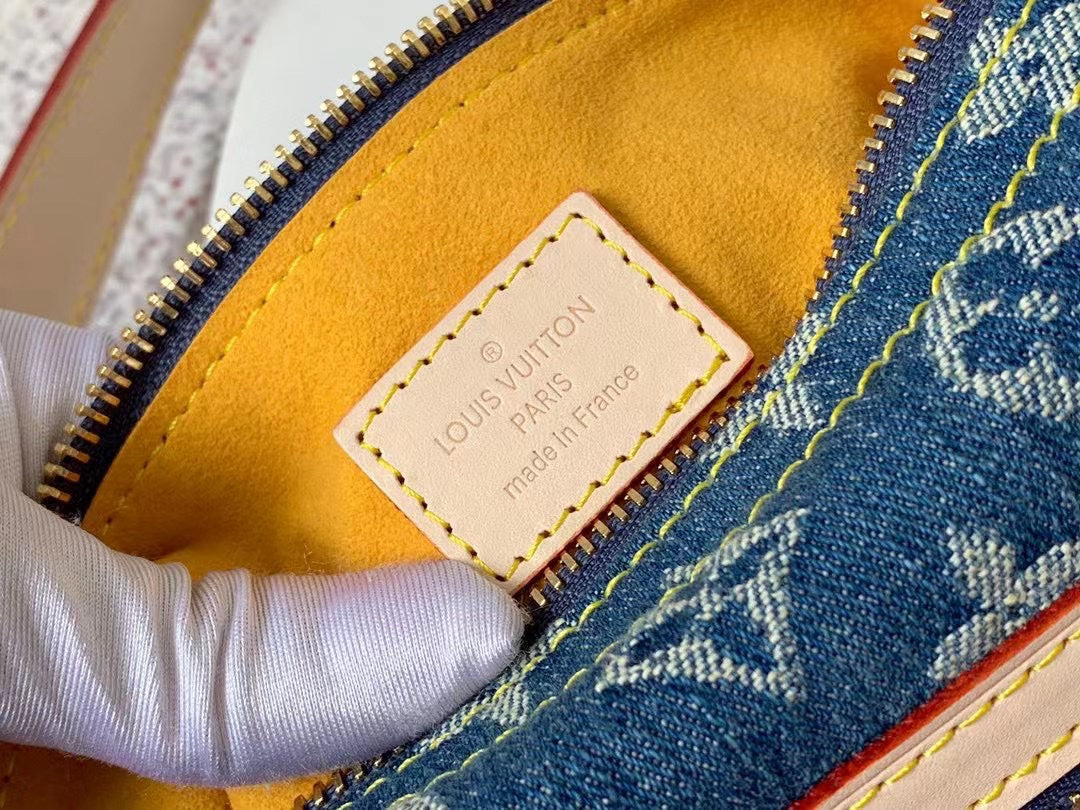 [TOP] Louis Vuitton LV L*V Baggy Denim PM 30-10-19cm-Blue