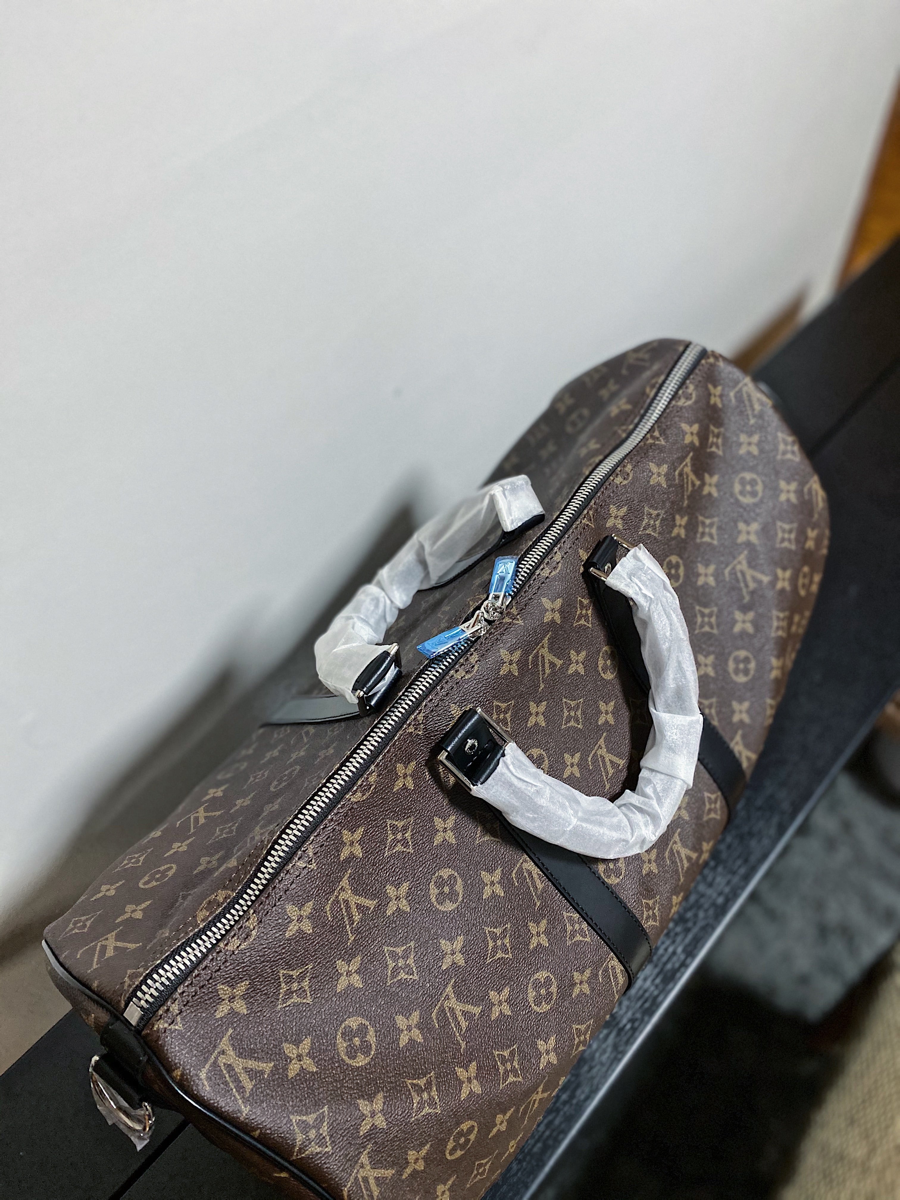 [TOP] Louis Vuitton LV Keepall Bandouliere Travel Bag 50cm - Monogram Black Trim Leather
