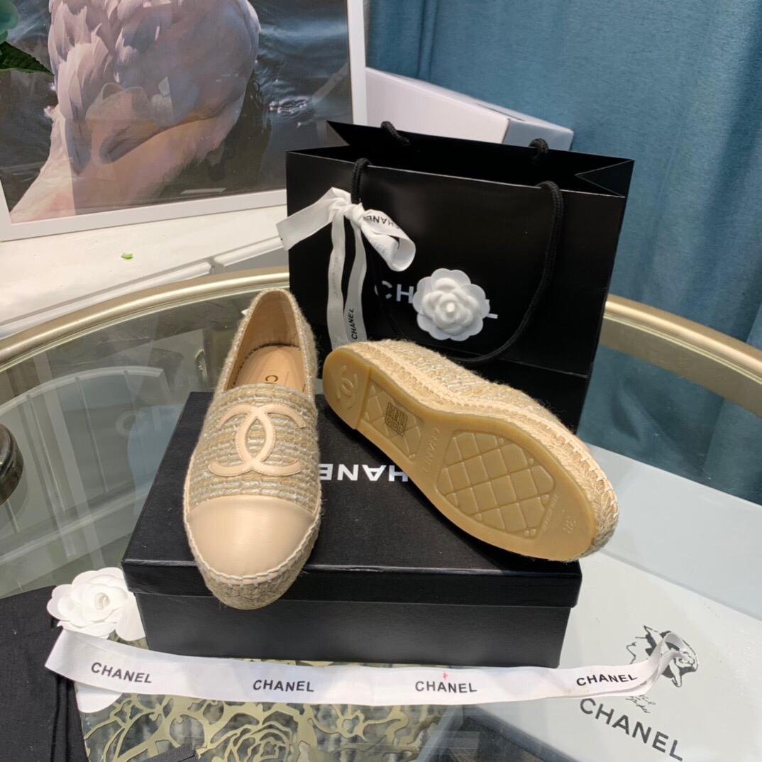 Chanel Espadrilles Tweed and Leather - Beige