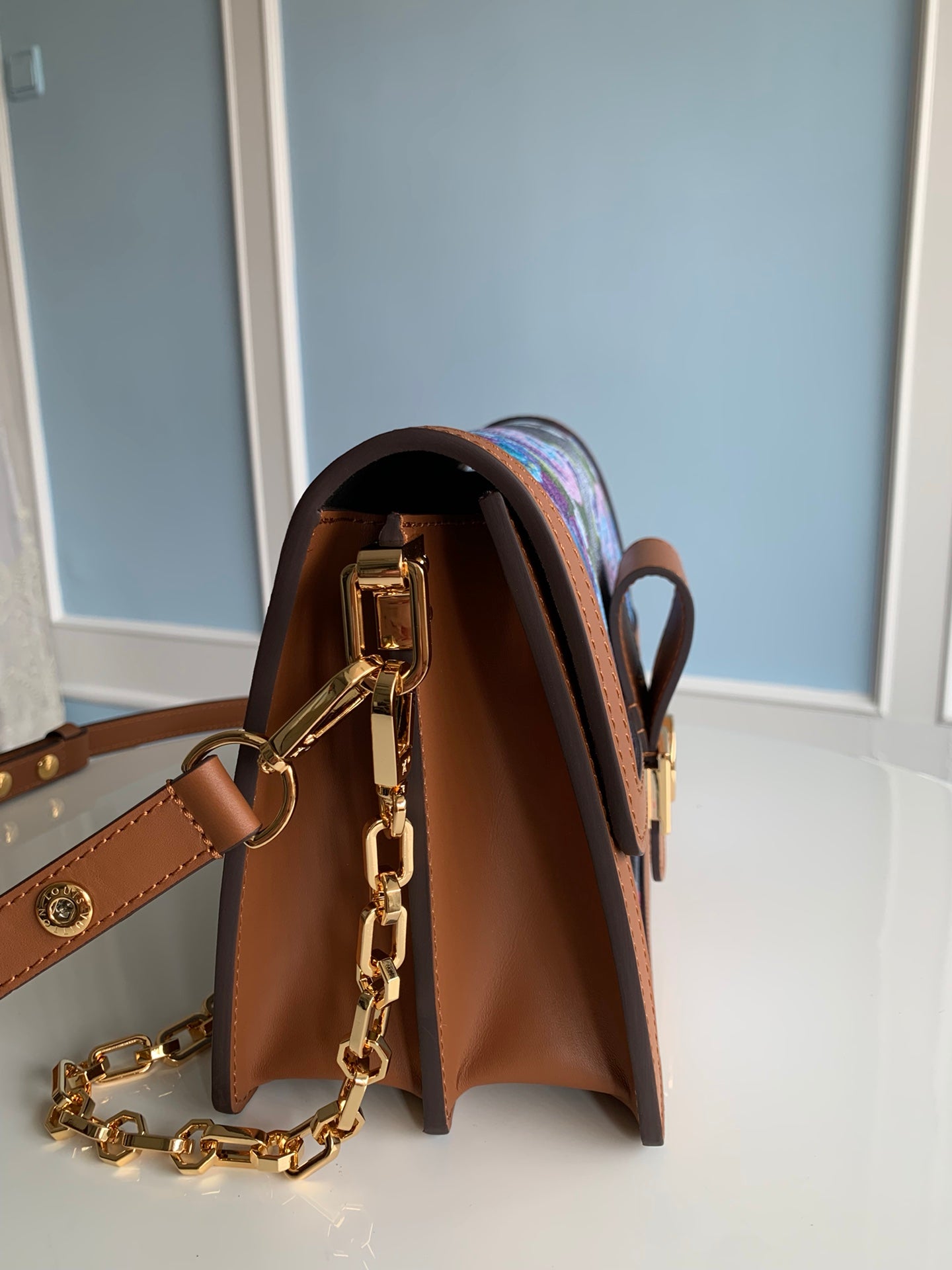 [TOP] Louis Vuitton LV Dauphine MM Autres Toiles Monogram 25x17x10.5 cm-Brown