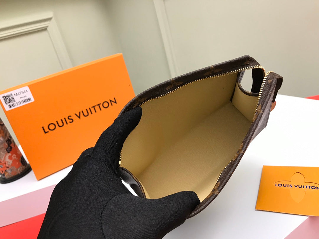 [TOP] Louis Vuitton LV Toilery Pouch Monogram 19/15/6cm-Brown