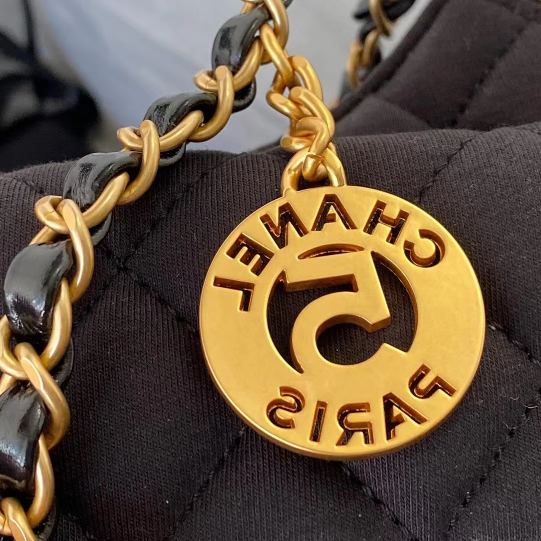 [TOP] CHANEL Hobo Handbag Tweeds & Fabrics-17x19x6cm-GHW-4 colours