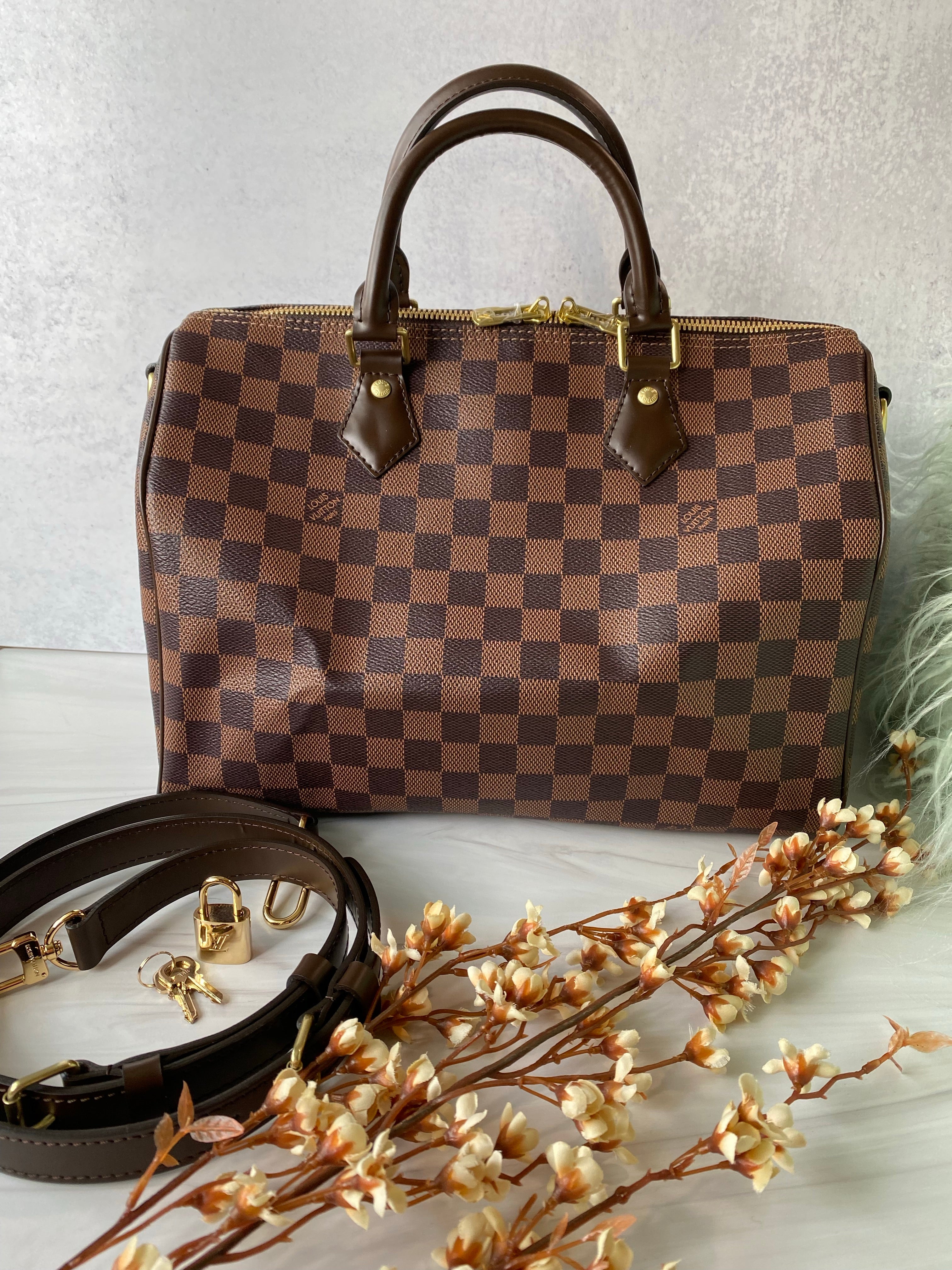 [TOP] Louis Vuitton LV  Speedy 30 Bag  30x21x17cm-Brown