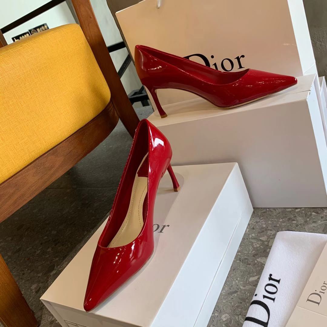 [TOP] Christian Dior Patent Leather High heel - Red