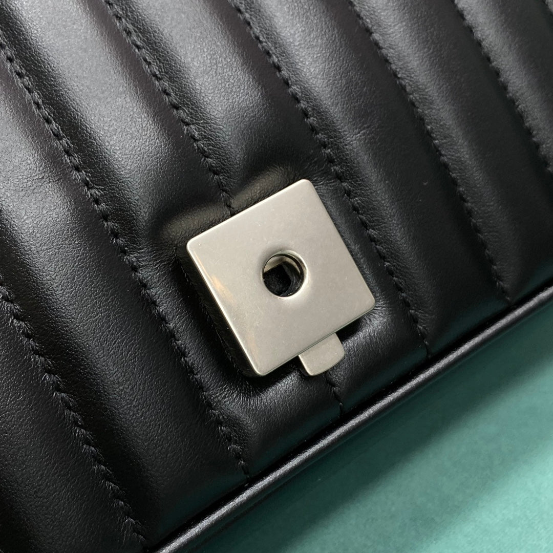 [TOP] GUCCI GG Marmont Bag Mini 22cm - Black w SHW