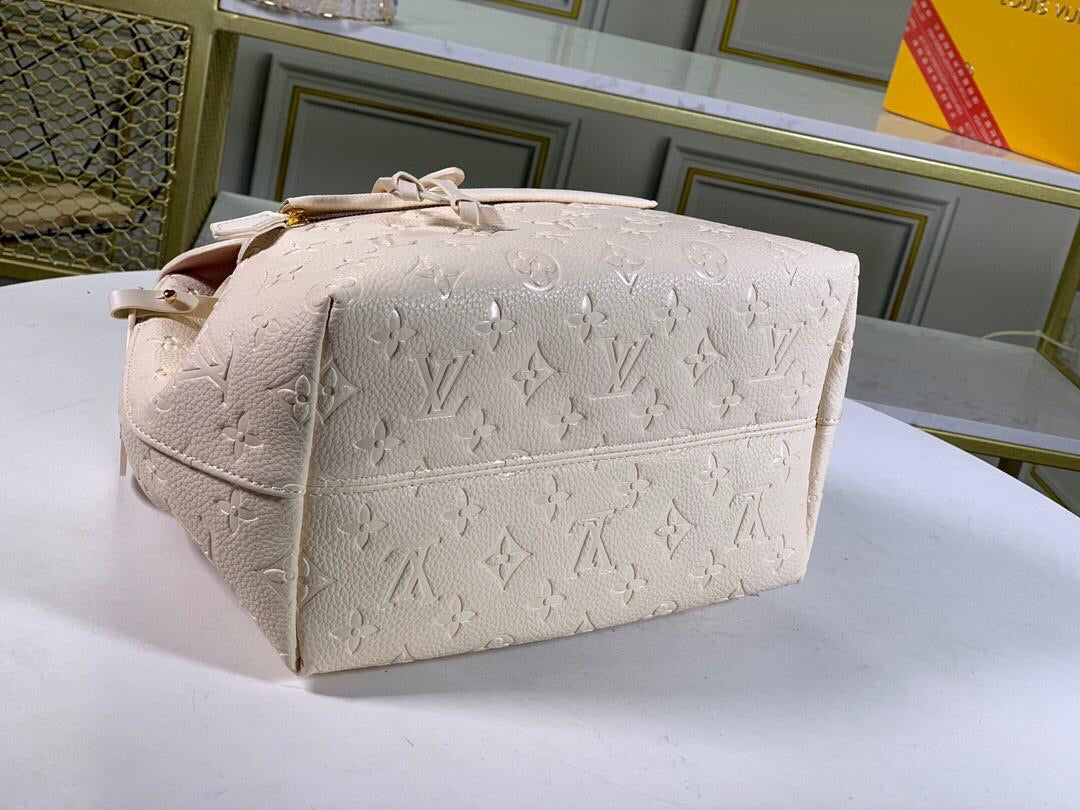 [TOP] Louis Vuitton LV Montsouris Backpack Empreinte PM 27.5 x 33.0 x 14.0cm- WHITE