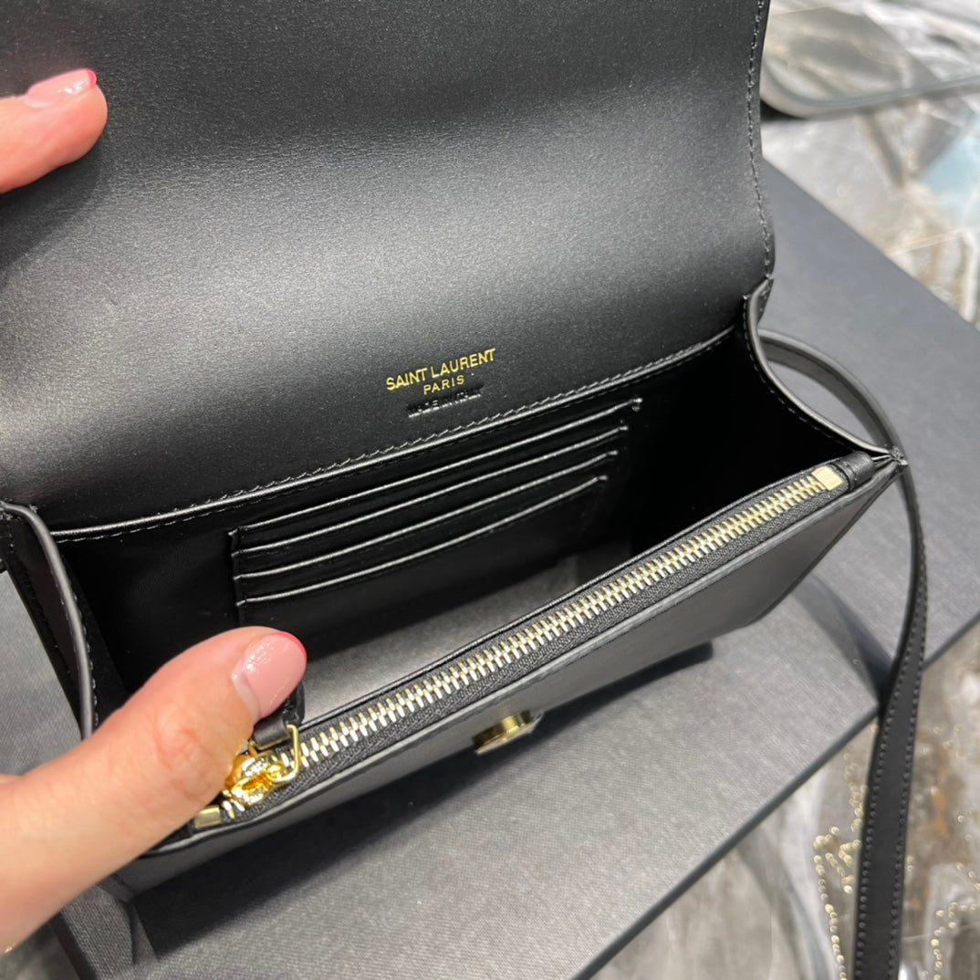 [TOP] Yves Saint Laurent YSL Kate Belt Bag - Black