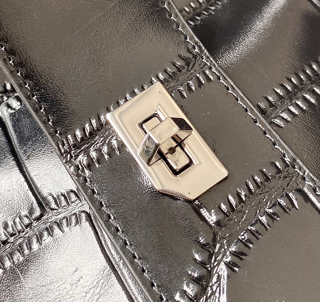 [TOP] GIVENCHY Antigona Lock Leather Handbag 44*34*7 - Black