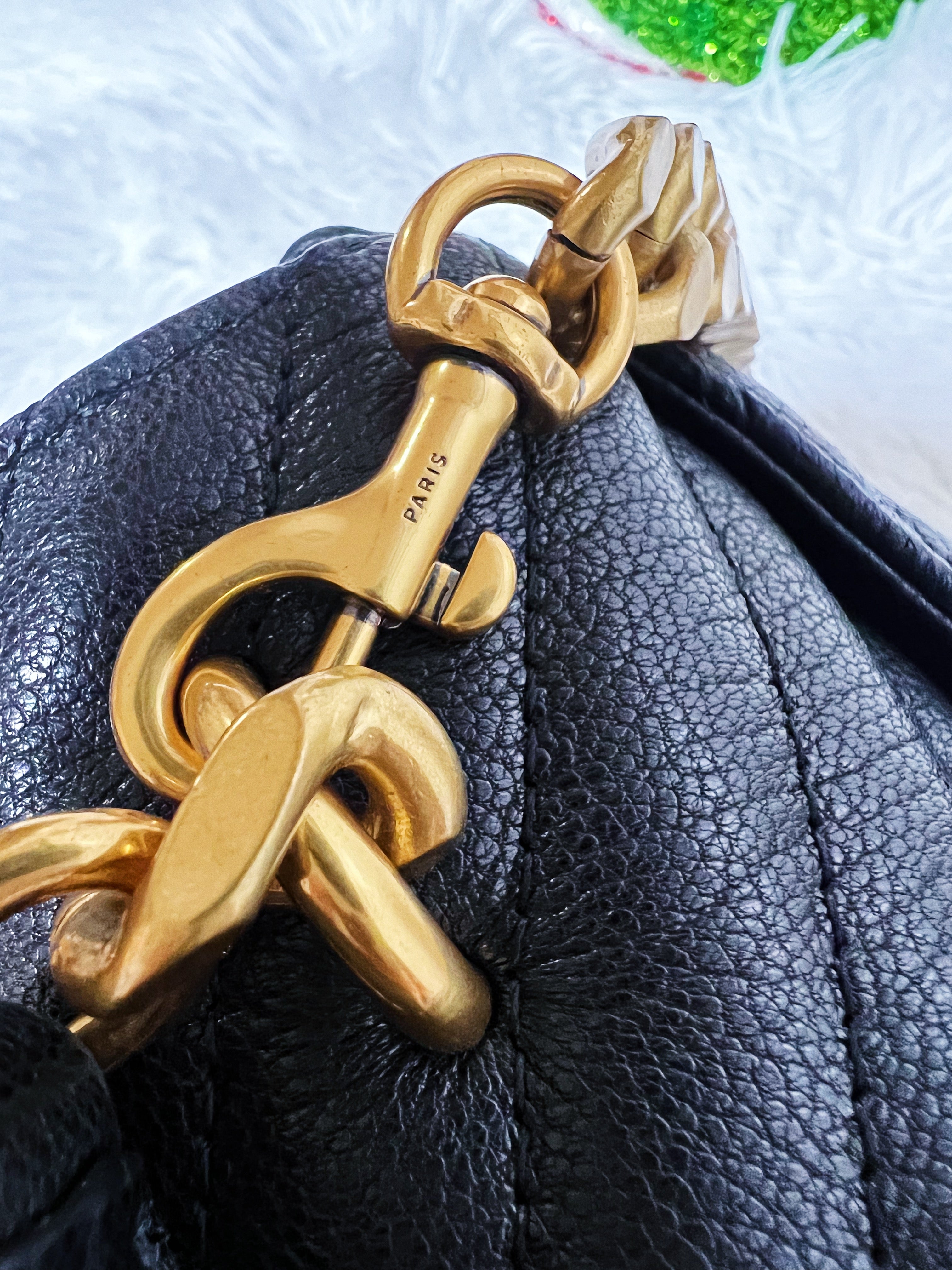 [TOP] Yves Saint Laurent YSL College Small Bag - Black w GHW