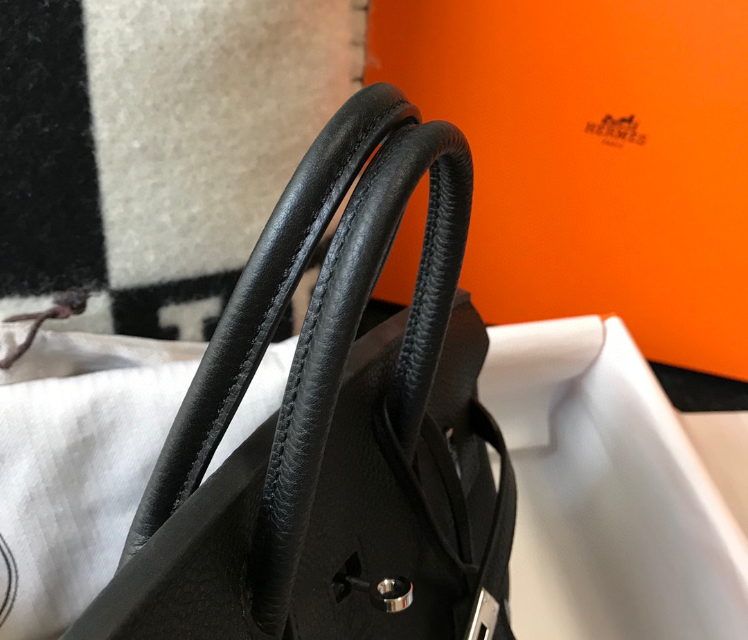 [TOP] HERMES Birkin Togo Leather 25cm - Black & SHW