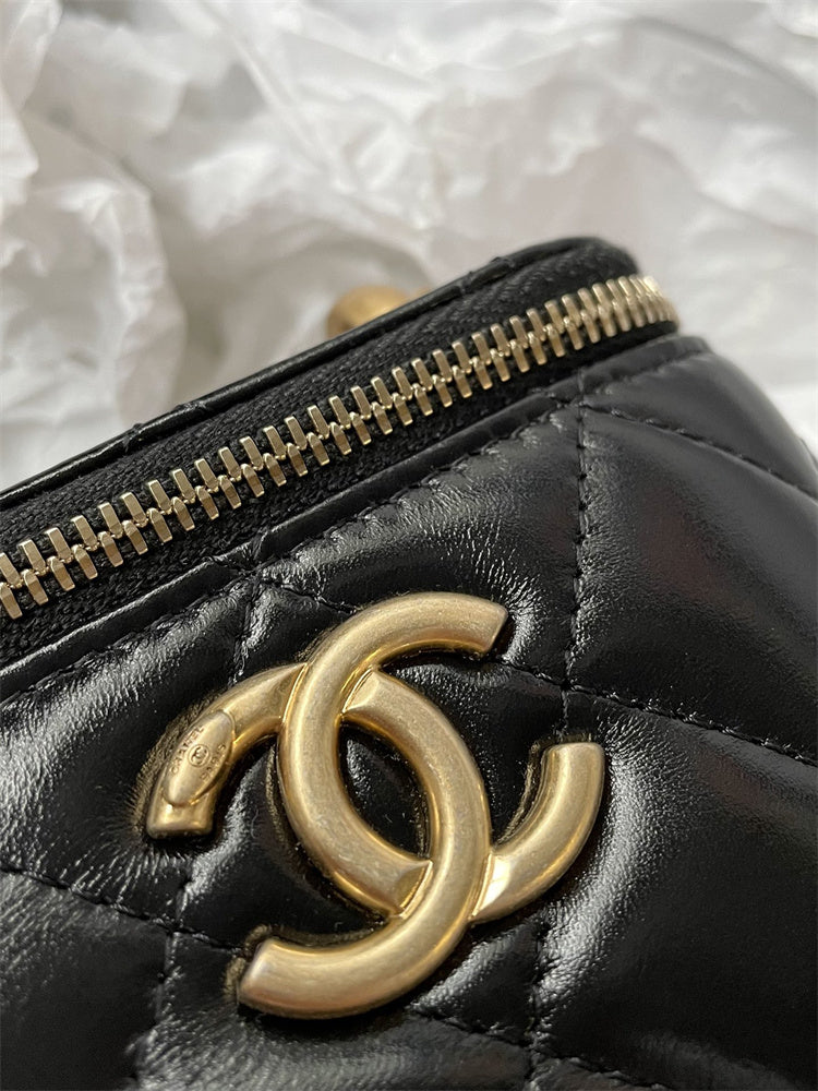 [TOP] CHANEL Mini Vanity Case Perfect Fit Bag - Black