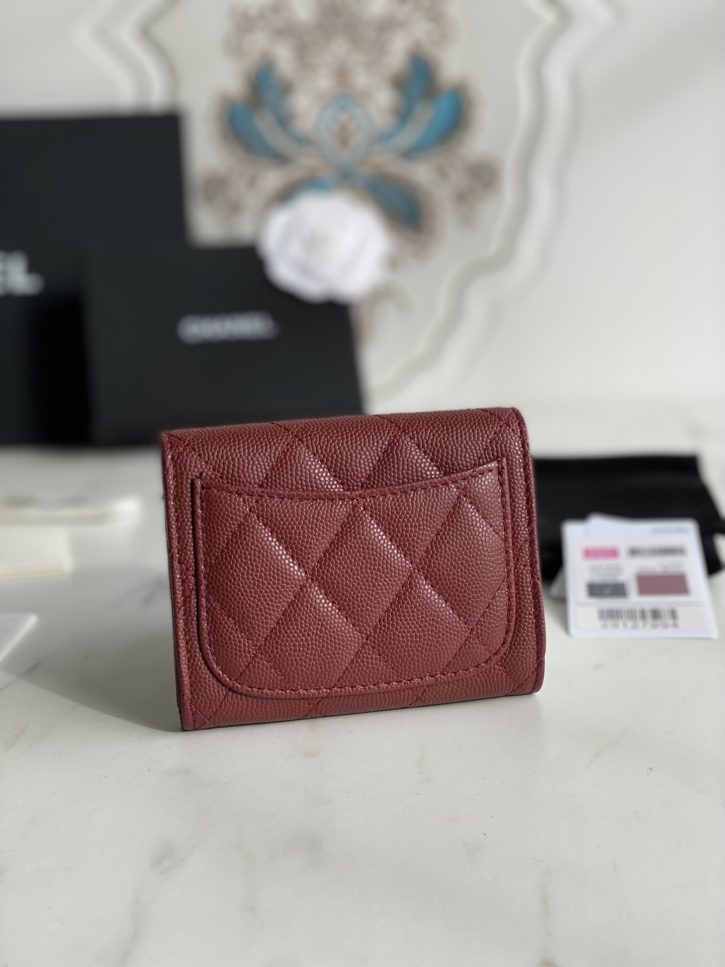 [TOP] CHANEL Flab Wallet - Red