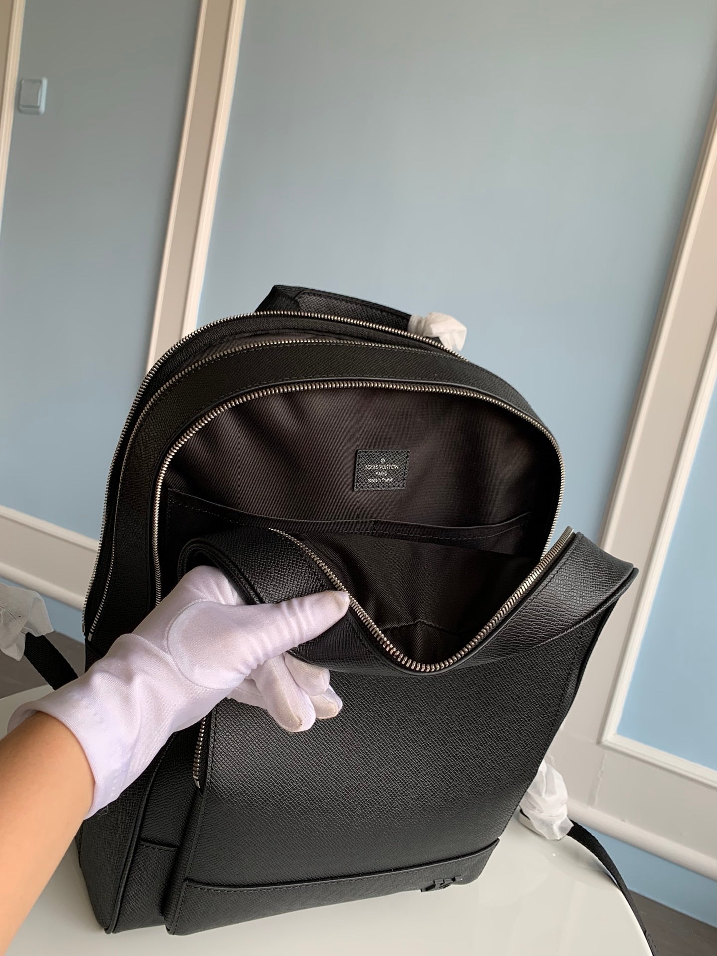 [TOP] Louis Vuitton LV Adrian Backpack  30cm×39cm×13.5cm-Black