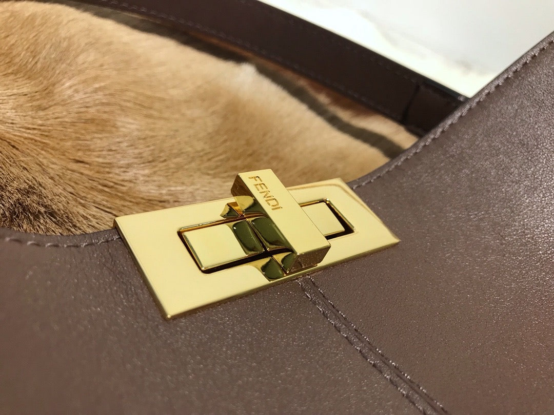 [TOP] FENDI  Peekaboo Medium X-Lite Bag - Dark Brown