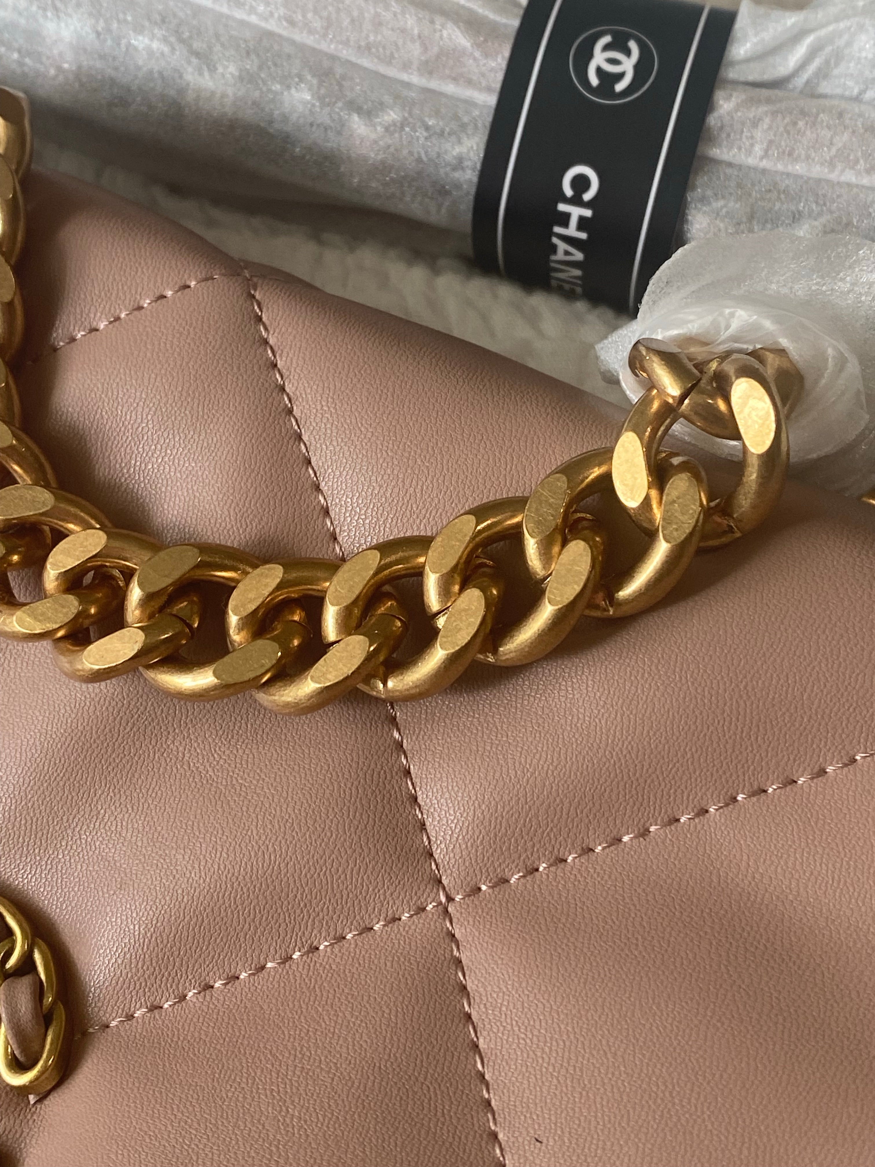 [TOP] CHANEL 19 Bag Small Lambskin 26cm - Light Pink