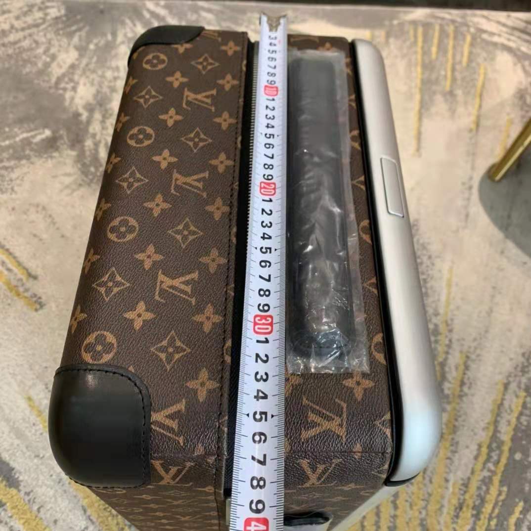 [TOP] Louis Vuitton LV Monogram 55  4 Wheeled Rolling Cary On Luggage - Black