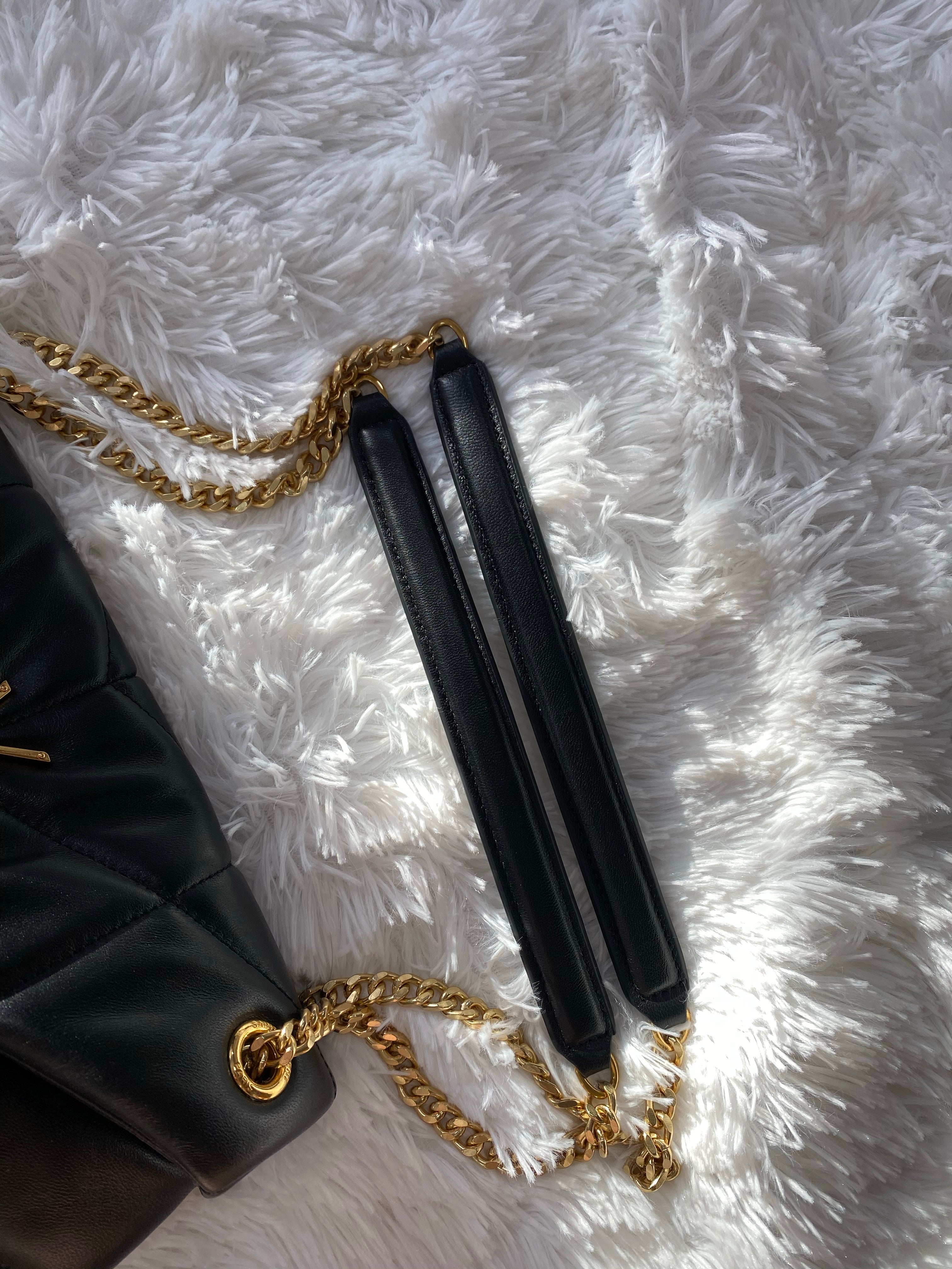 [TOP] Yves Saint Laurent YSL Loulou Puffer Small - Black