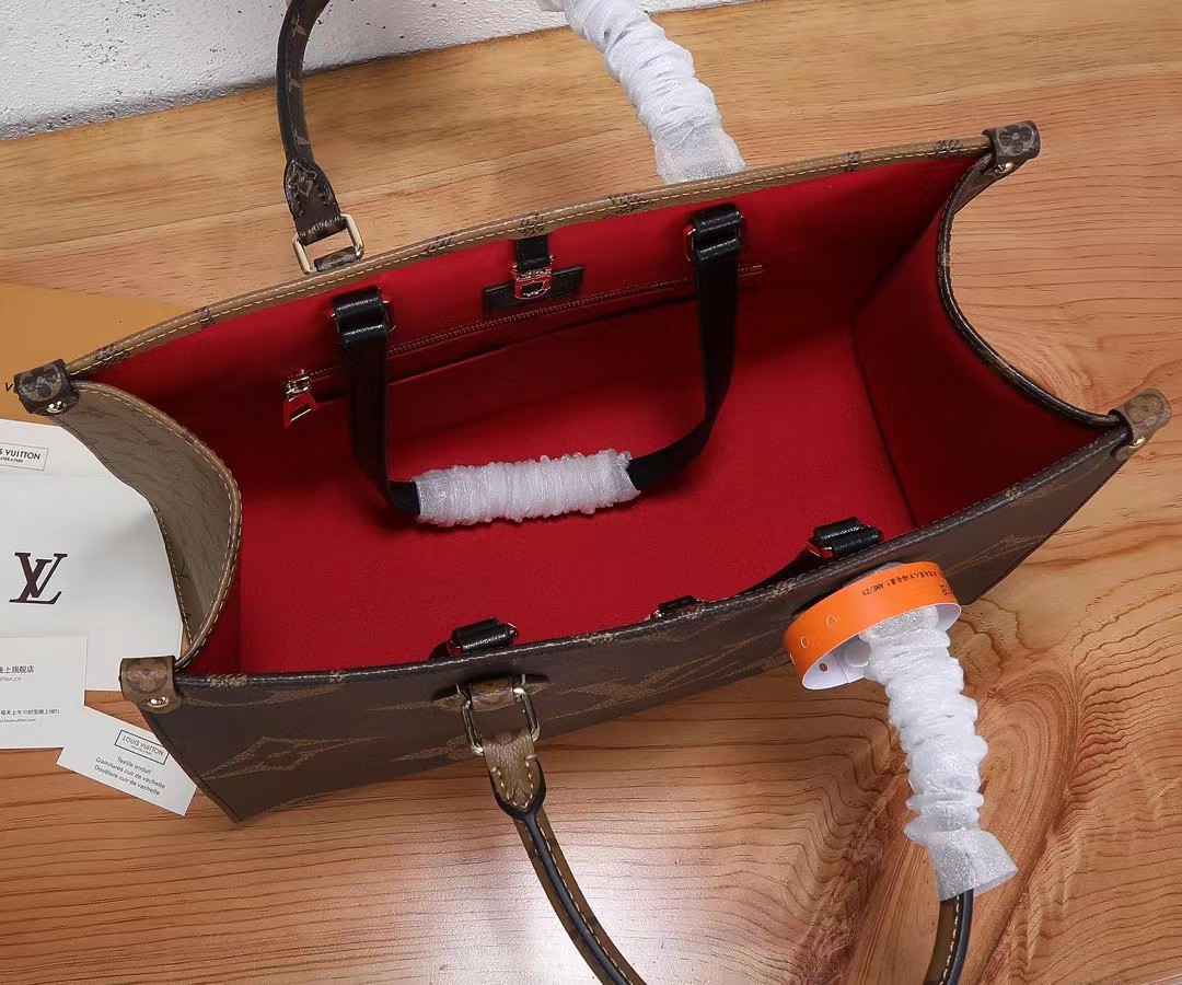 [TOP] Louis Vuitton LV  On The Go Bag  2 Sizes-Brown